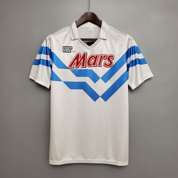 Tailandia Camiseta Napoli 2ª Retro 1988 1989 Blanco